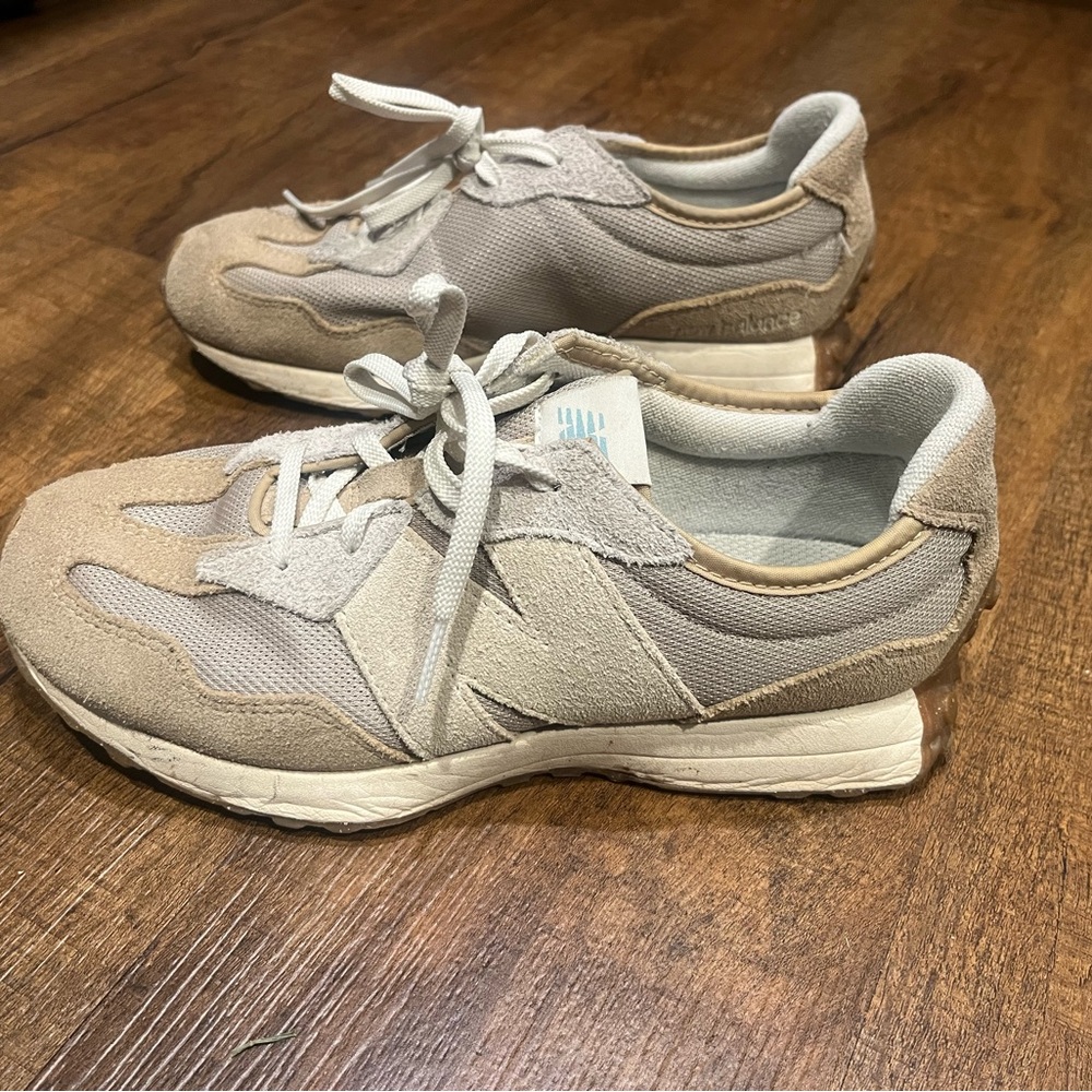 New Balance Beige and Gray Women's Athletic Shoes